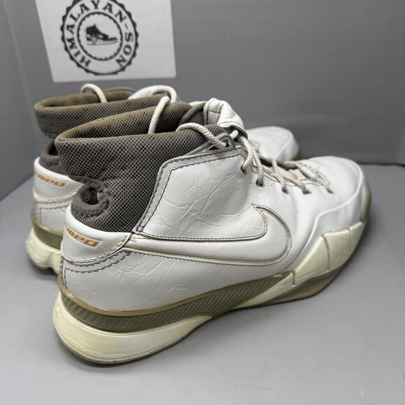 Nike Zoom Kobe 1 Basketball Sneakers 313143-111 White Shark Preowned Men Sz 11.5 main image 9